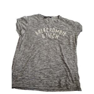 Abercrombie‎ & Fitch Raised Embroidered Logo Baby Tee M Y2K Style Preppy Twee